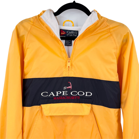 Cuffys of Cape Cod Massachusetts Kids Yellow Waterproof Windbreaker Jacket - Picture 2 of 12